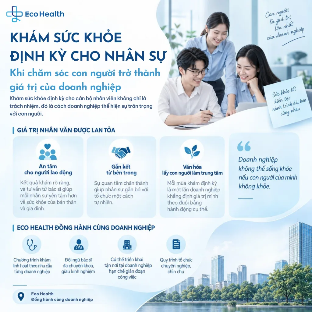 Khám sức khỏe định kỳ cho nhân sự: khi chăm sóc con người trở thành giá trị của doanh nghiệp
